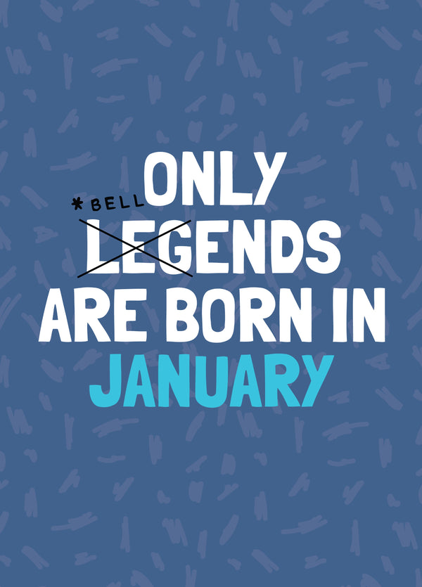 Funy Bellend January Birthday Card