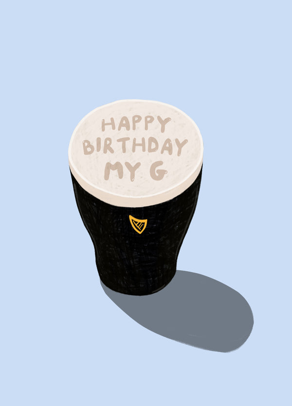 Guinness Birthday Card, Happy Birthday My G