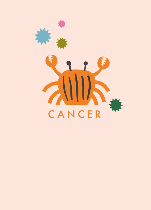 Cancer, Horoscope, Star Sign, Birthday Card