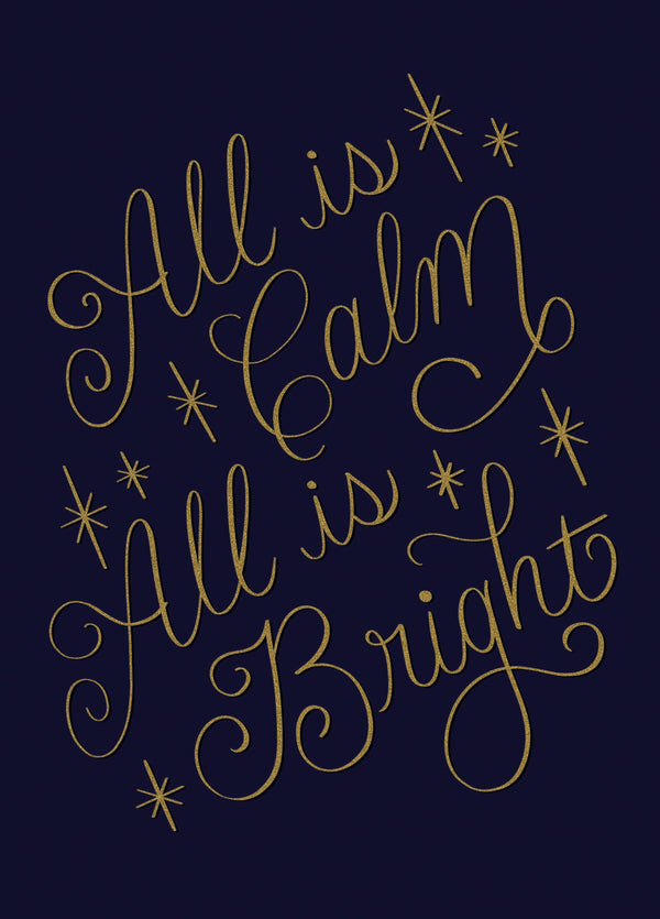 All Is Calm All Is Bright Card