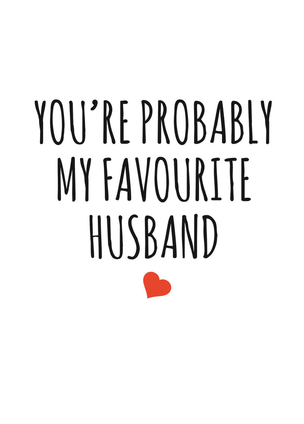 My Favourite Husband Card