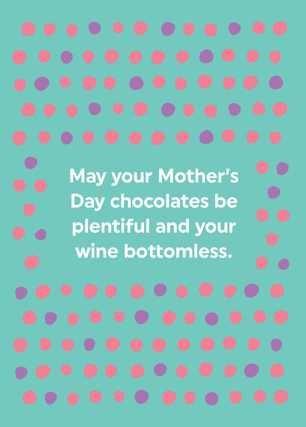 Mother's Day Chocolate And Wine Card