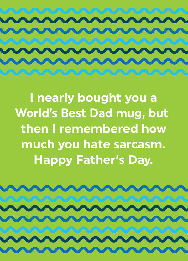 Worlds Best Dad Mug Card