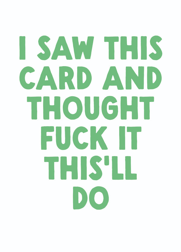 Funny Everyday Card - 'Fuck It'