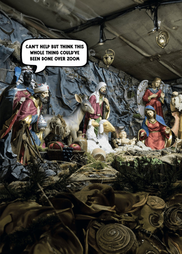 Funny Nativity Christmas Card - 'Zoom'