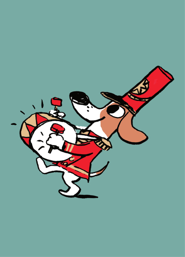 Drummer Dog Card