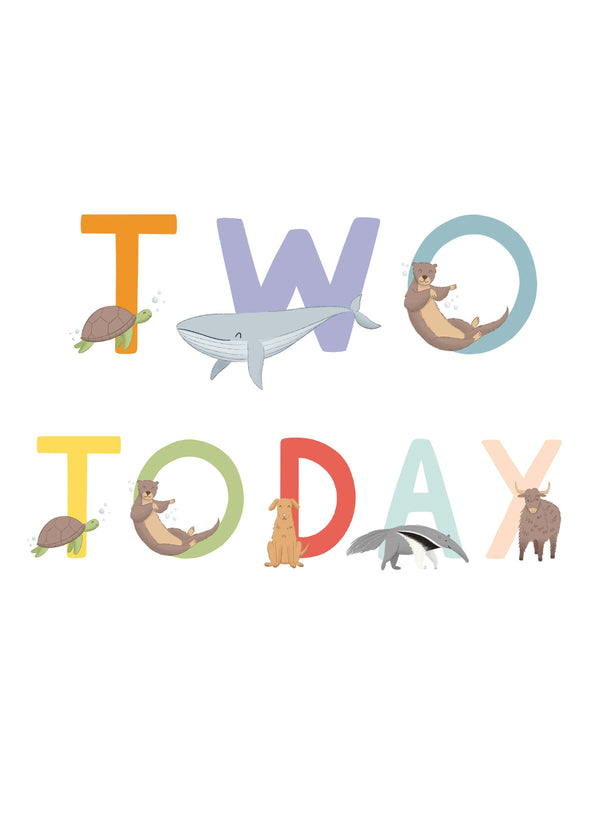 Two Today Personalised Card