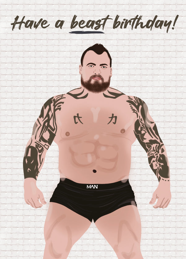 Have A Beast Birthday - Eddie Hall Strong Man Gym Card