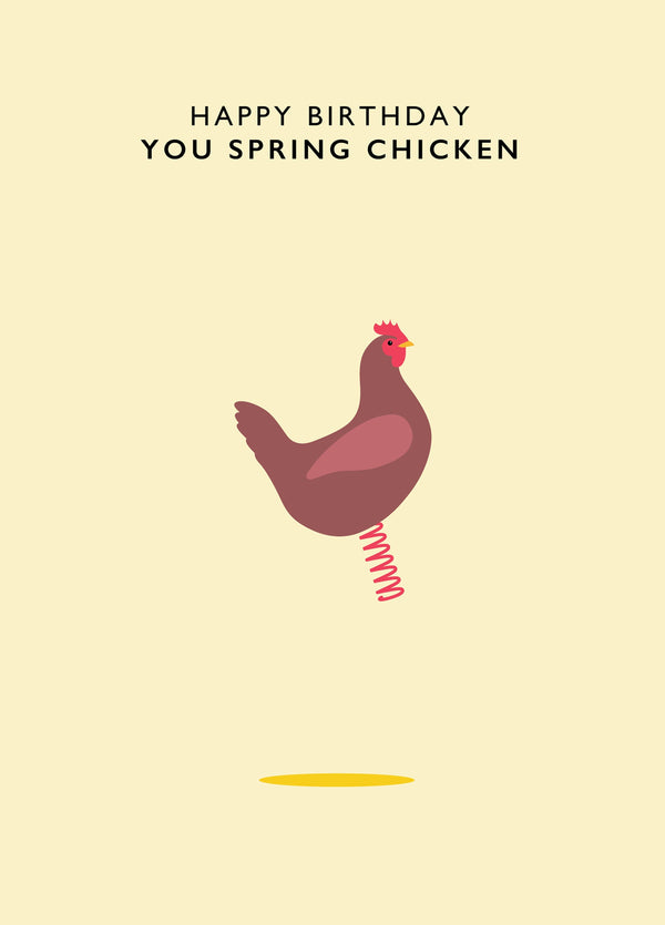 Happy Birthday Spring Chicken Card