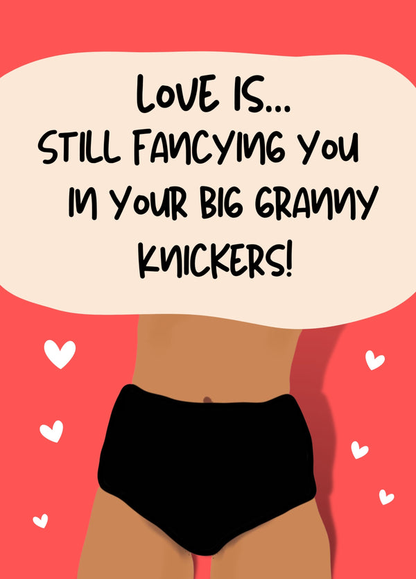 Big Granny Knickers Anniversary Card