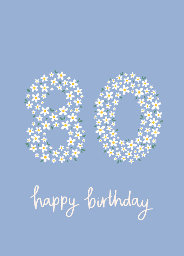 Daisy 80th Birthday Card