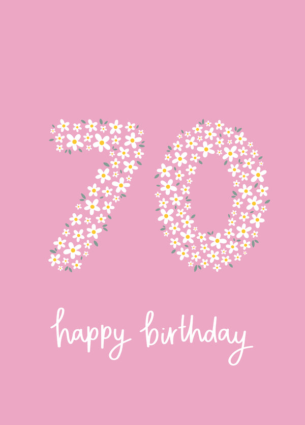 Daisy 70th Birthday Card