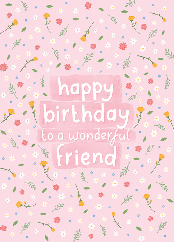 Floral Birthday Card For Friend