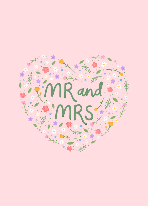 Mr And Mrs Wedding Card