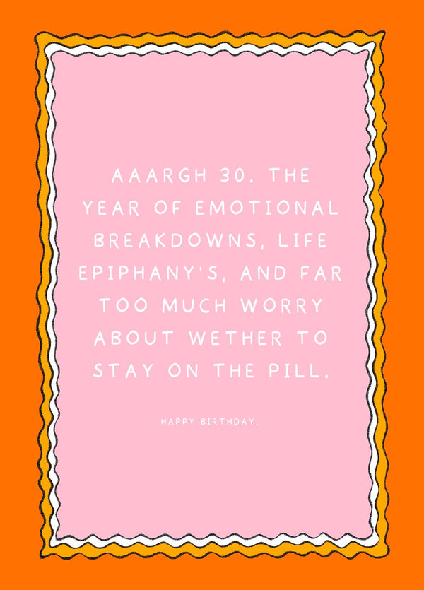Aaargh 30! Card