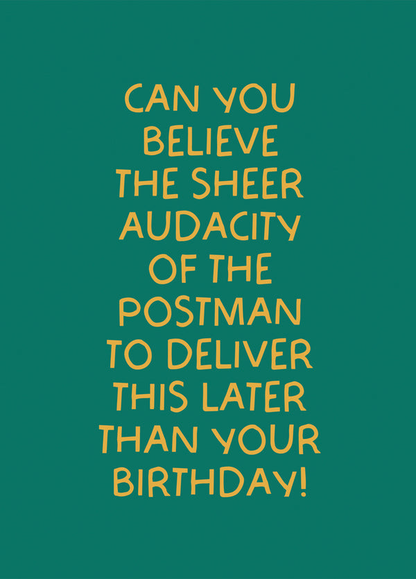 Funny Belated Birthday Card