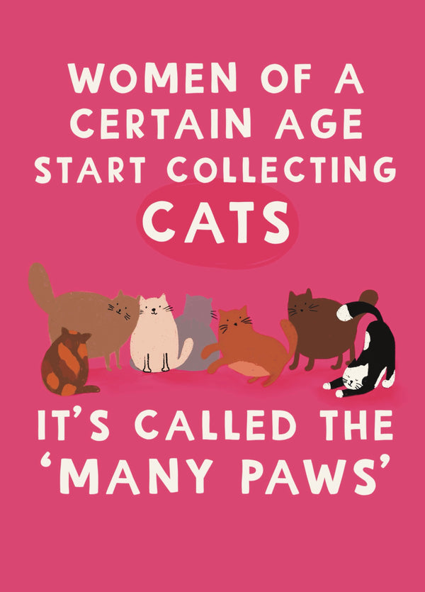 Many Paws Birthday Card For Her