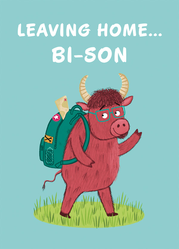 Leaving Home Bi-son Card