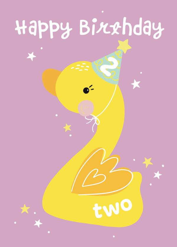 2nd Birthday Duckling Card