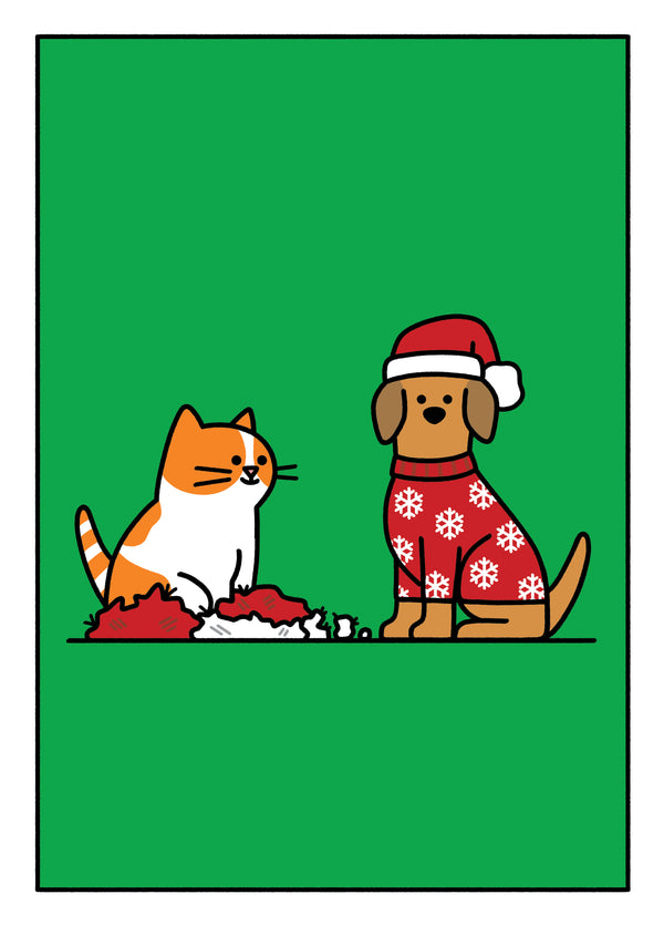 Dog Cat Christmas Outfit