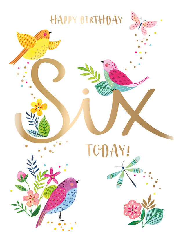 Happy Birthday Six Today Card