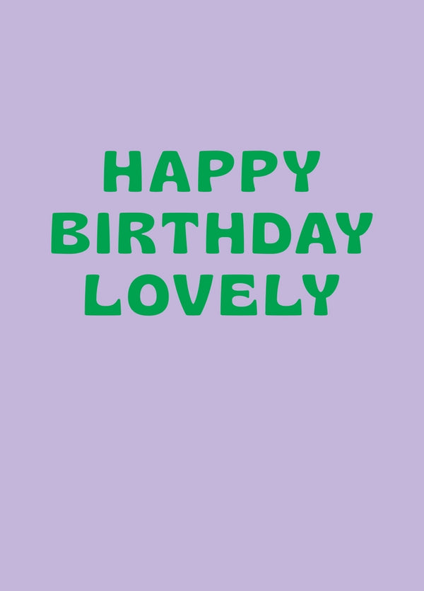 Happy Birthday Lovely Card