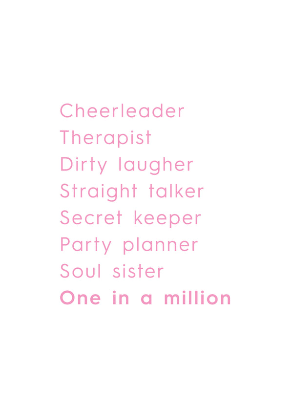 One In A Million Card