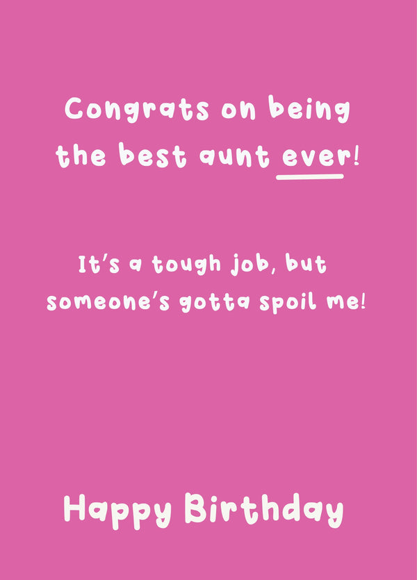 Best Aunt Ever - Happy Birthday Auntie