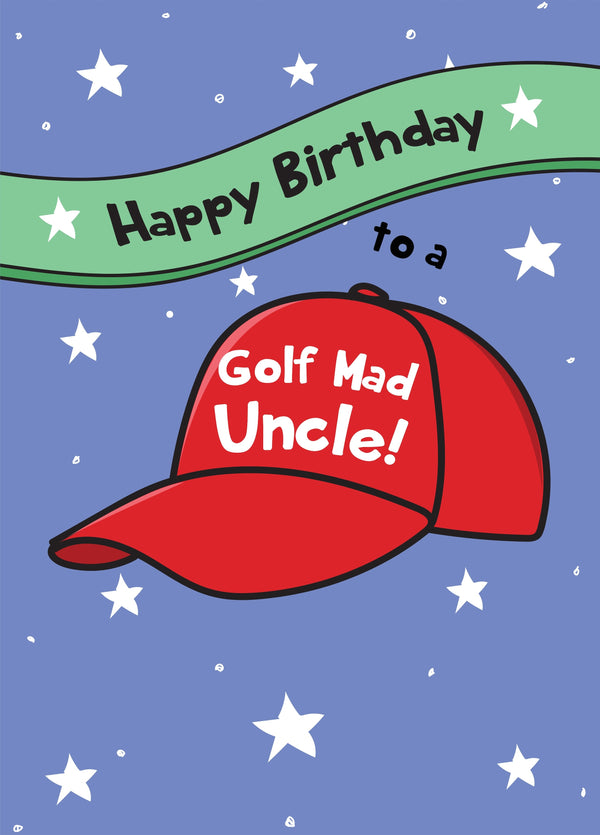 Golf Mad Uncle - Happy Birthday Card