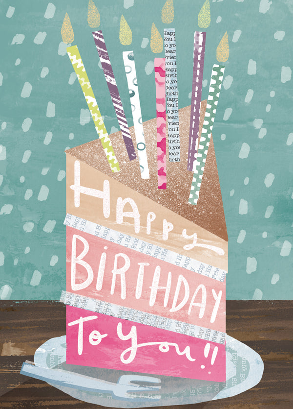Happy Birthday - Cake & Candles Card