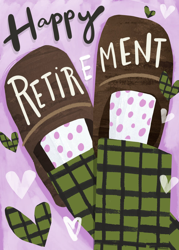 Feet Up - Retirement Slippers Card