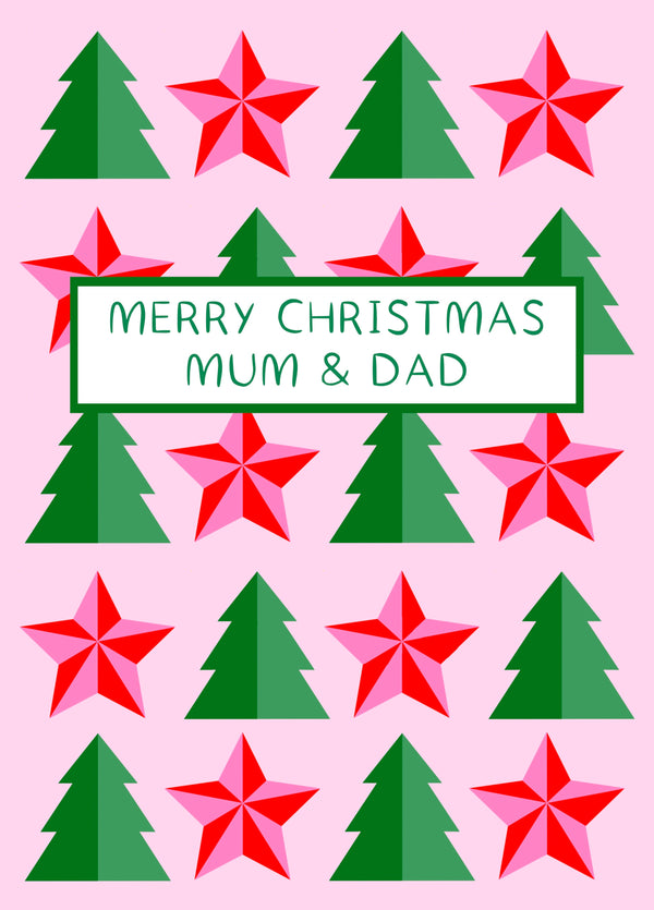 Merry Christmas Mum And Dad Card