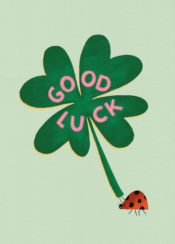 Good Luck Clover Card