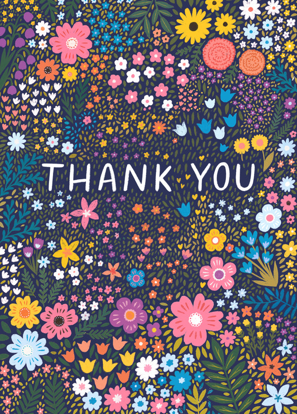 Ditsy Floral Thank You Card
