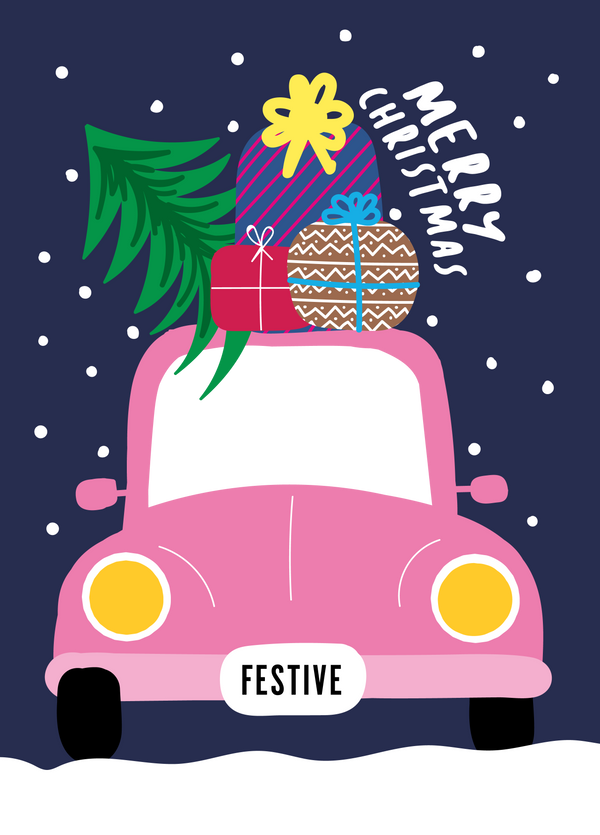 Christmas Car Ride Photo Upload Card