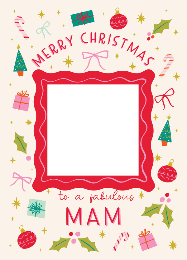Fabulous Mam Xmas Icons Photo Upload Card