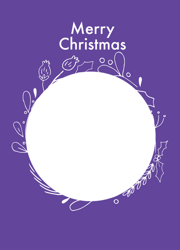 Christmas Wreath Photo Upload Card