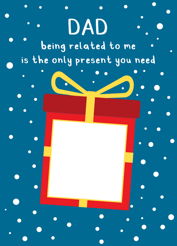 Dad Xmas Present Photo Upload Card