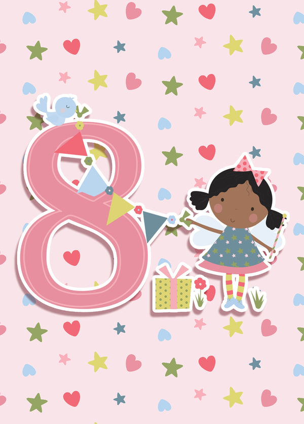 Fairy 8th Birthday Card