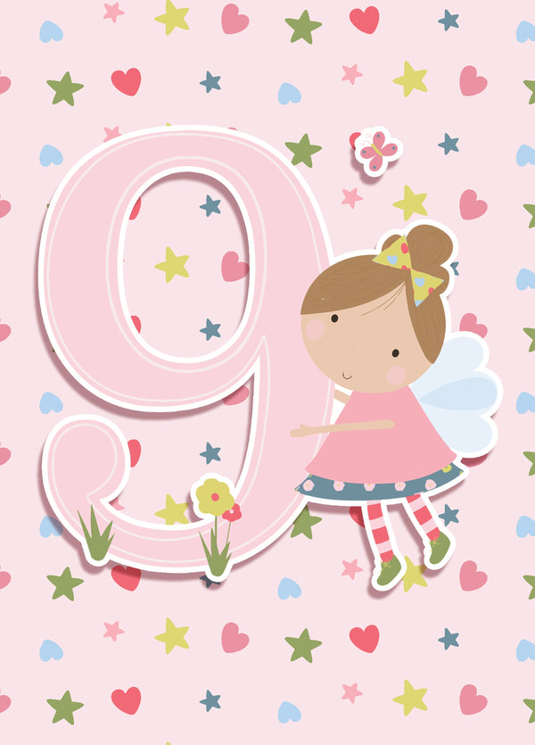 Fairy 9th Birthday Card