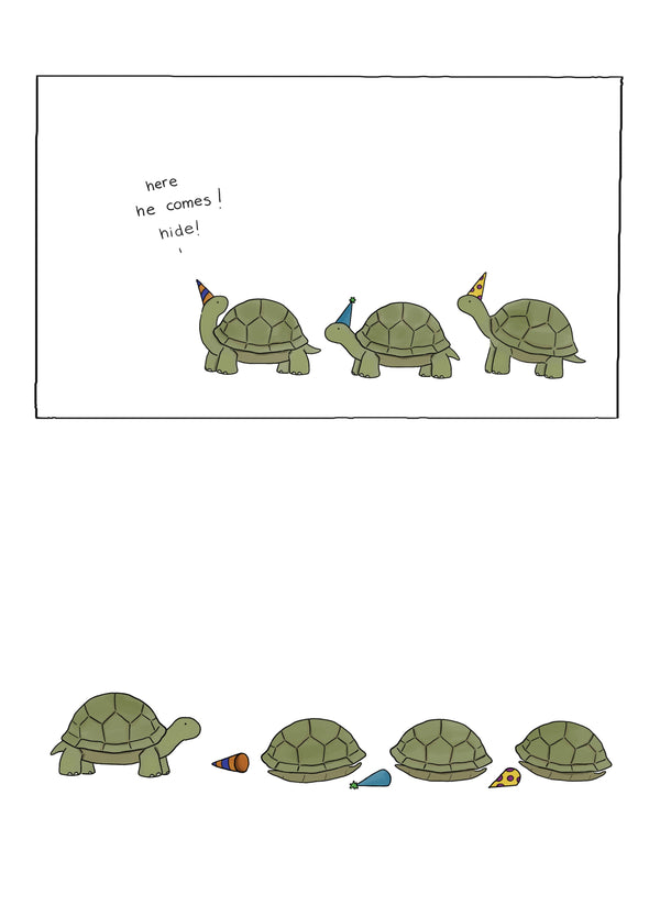 Slow Green Tortoises Card