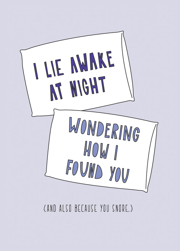 I Lie Awake At Night Card