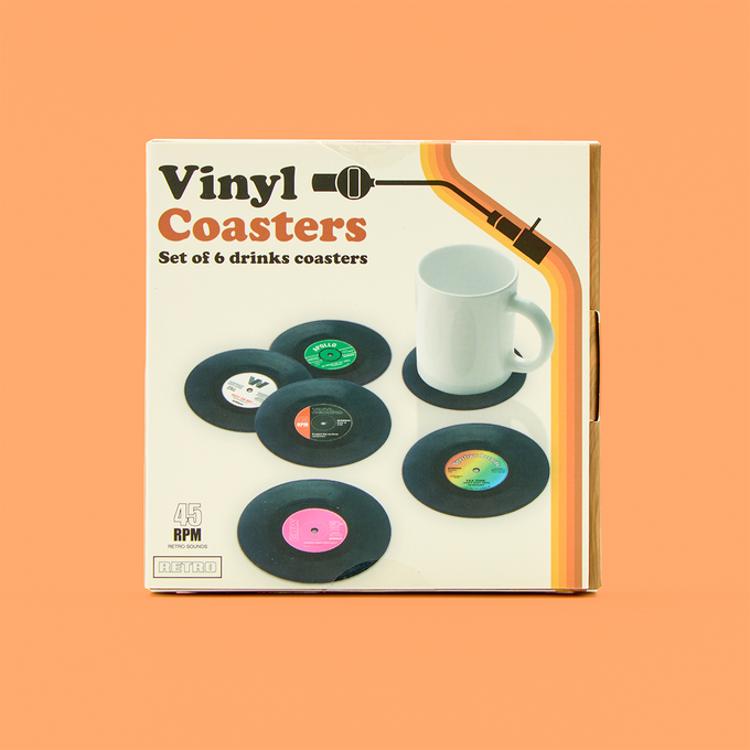 Retro Vinyl Coasters