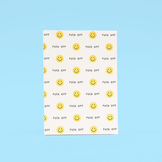 A5 Fuck Off Yellow Smiley Notebook
