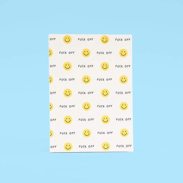 A5 Fuck Off Yellow Smiley Notebook