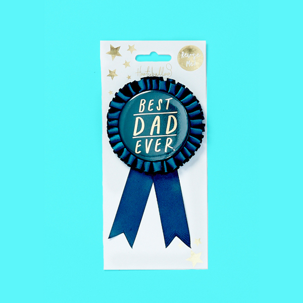 Best Dad Ever Teal Badge