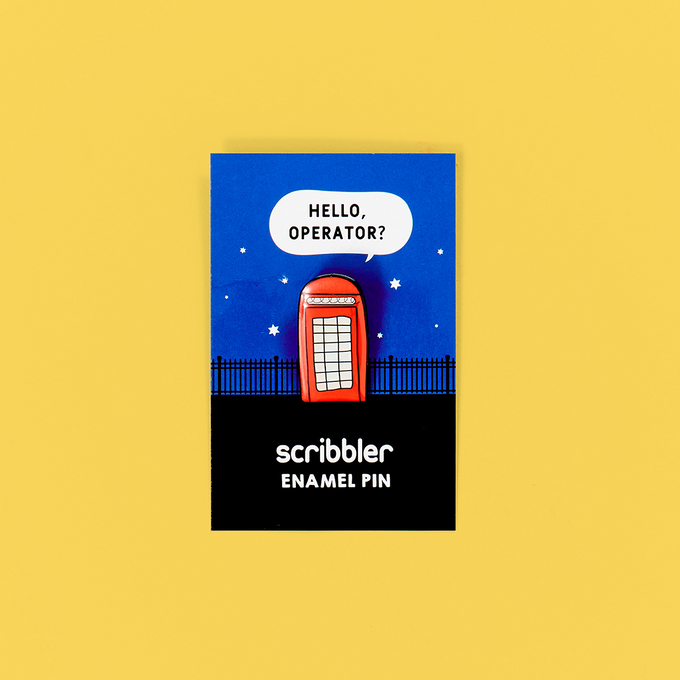 Phone Box Pin Badge