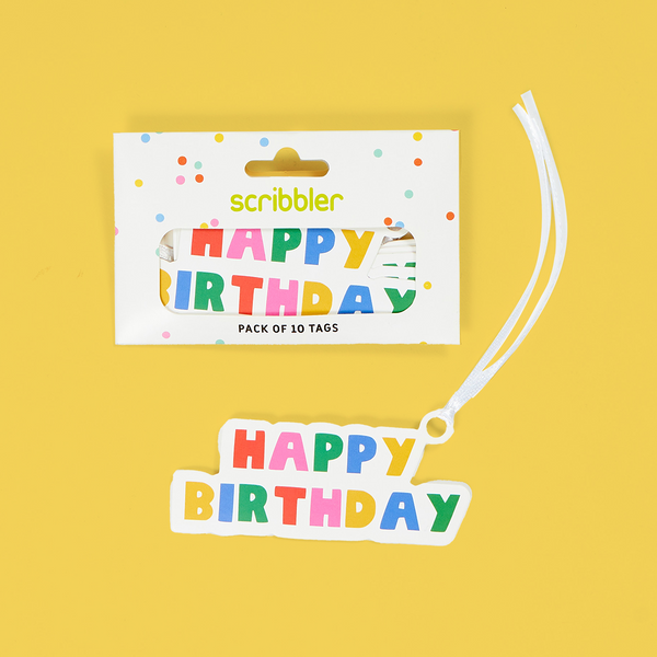 Birthday Rainbow Tag Pack