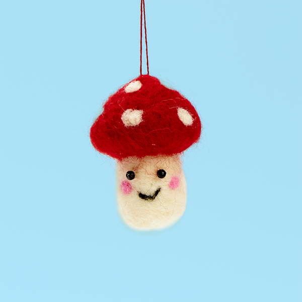 Felt Mushroom Tree Decoration