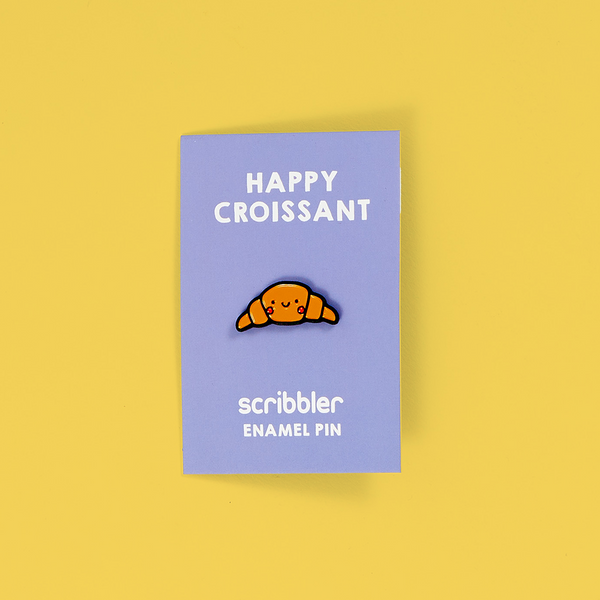 Happy Croissant Pin Badge